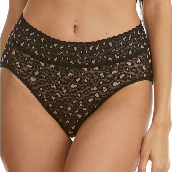 2) NEW Hanky Panky Cross Dyed Leopard French Brief panties small black - Picture 7 of 8
